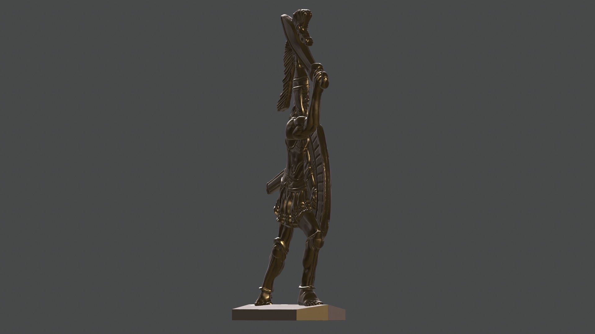 greek hoplite with sword 11 3D print model_24