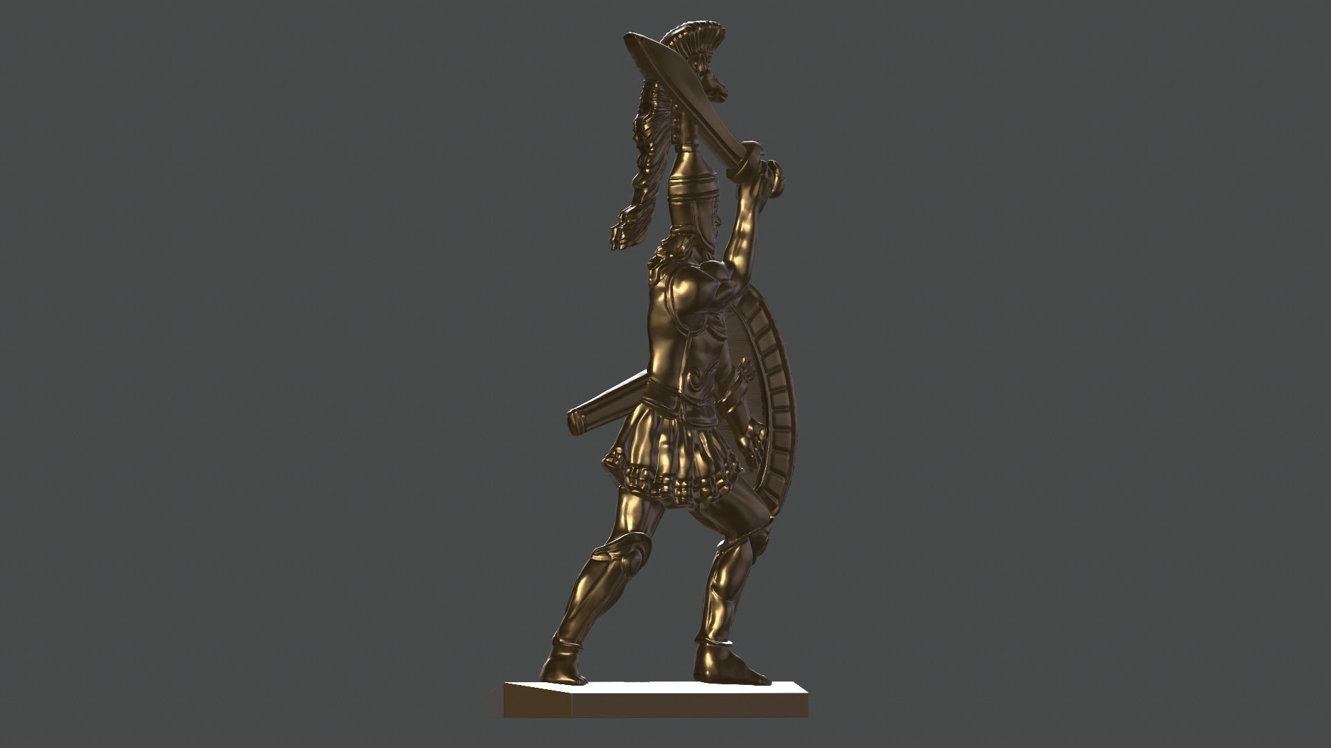 greek hoplite with sword 11 3D print model_5