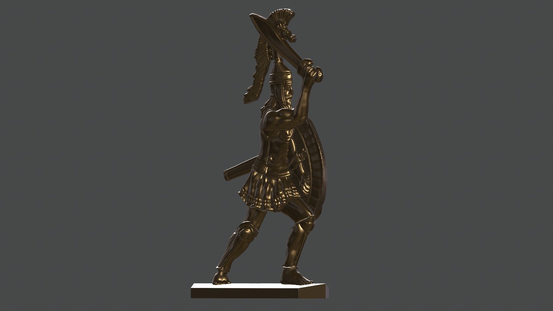 greek hoplite with sword 11 3D print model_26
