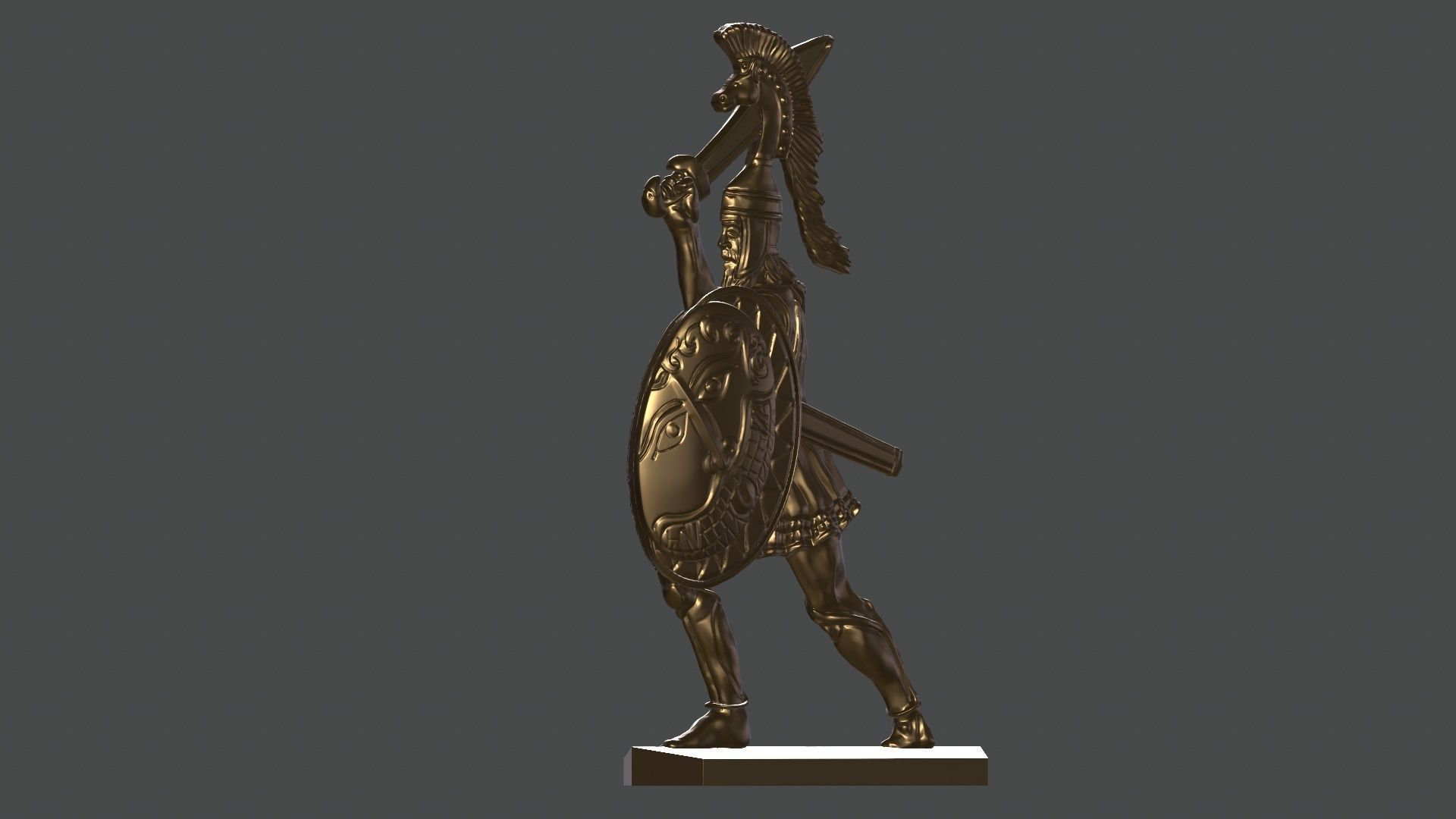 greek hoplite with sword 11 3D print model_18