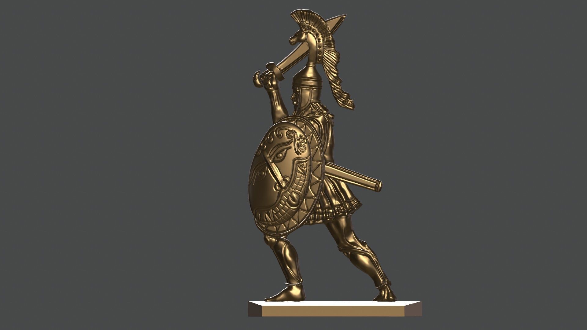 greek hoplite with sword 11 3D print model_15