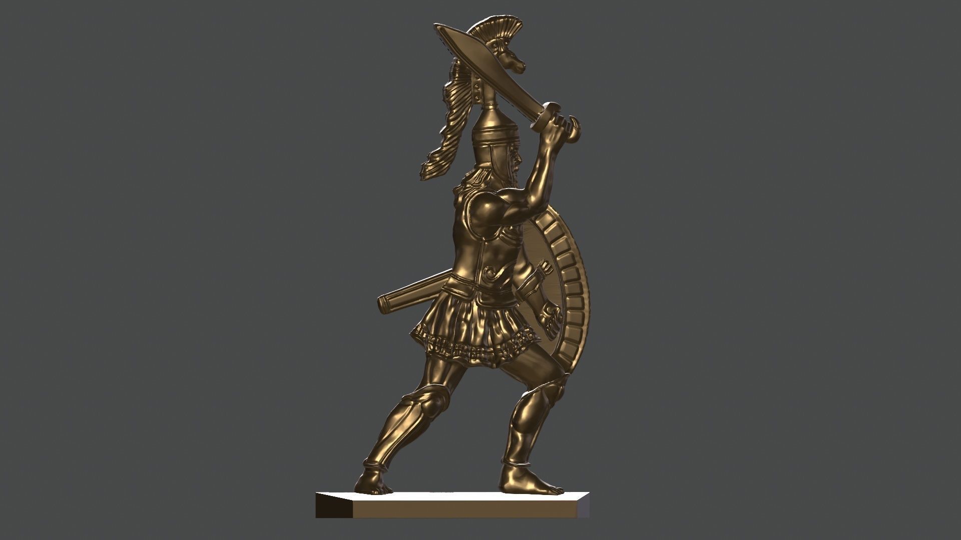 greek hoplite with sword 11 3D print model_3