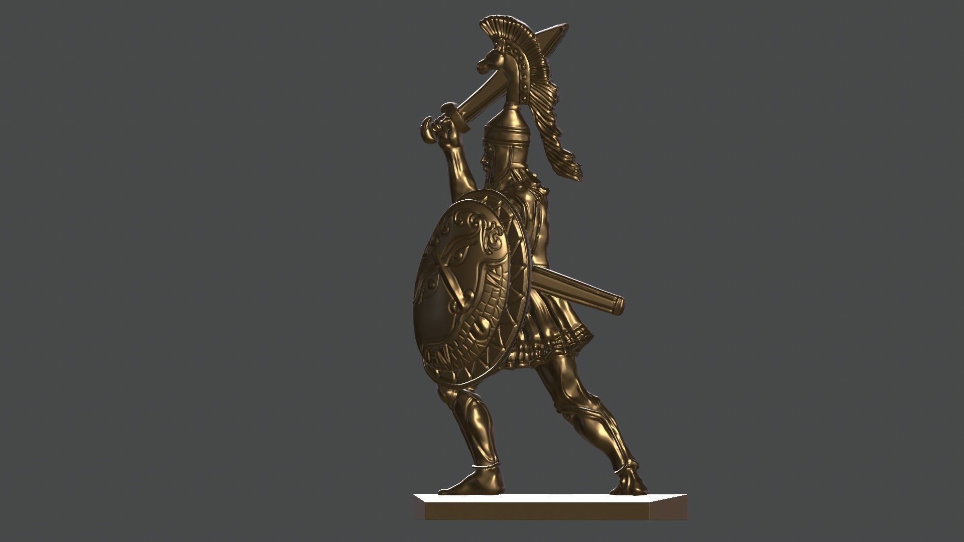 greek hoplite with sword 11 3D print model_14