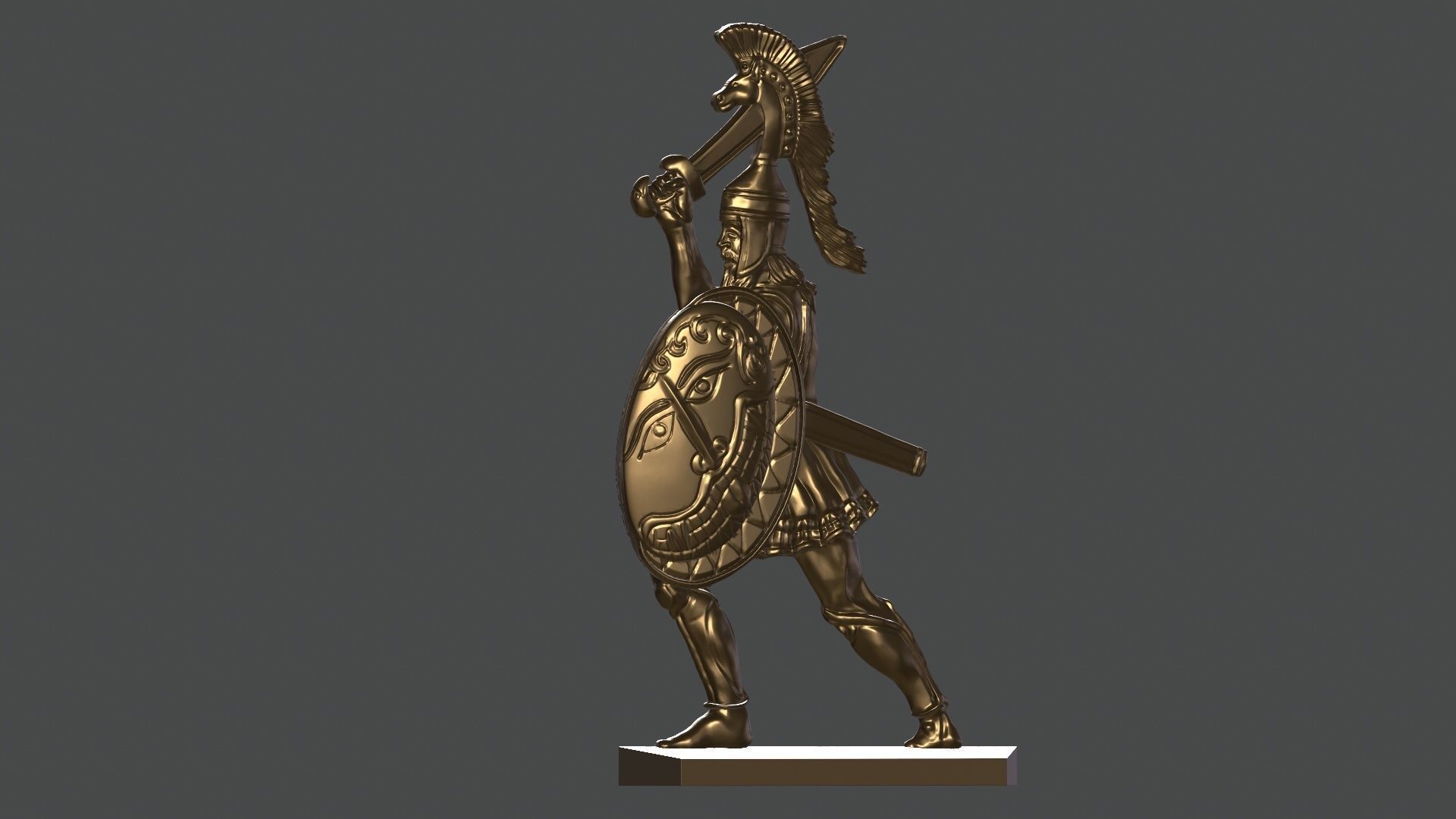 greek hoplite with sword 11 3D print model_17