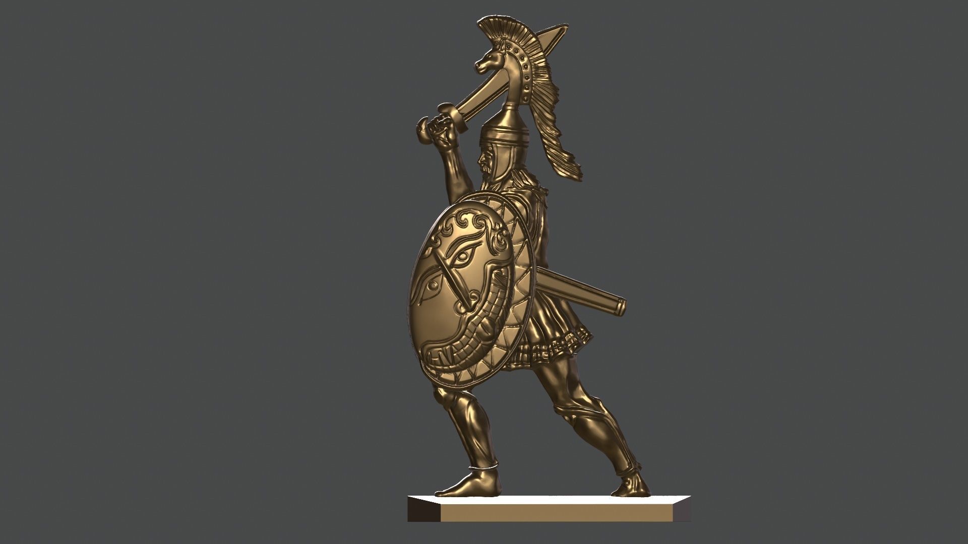 greek hoplite with sword 11 3D print model_16