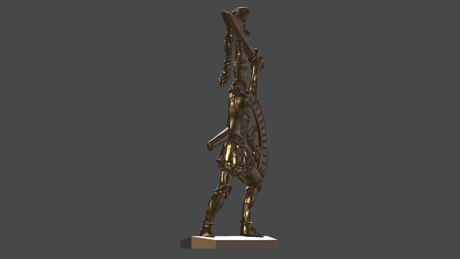 greek hoplite with sword 11 3D print model_6