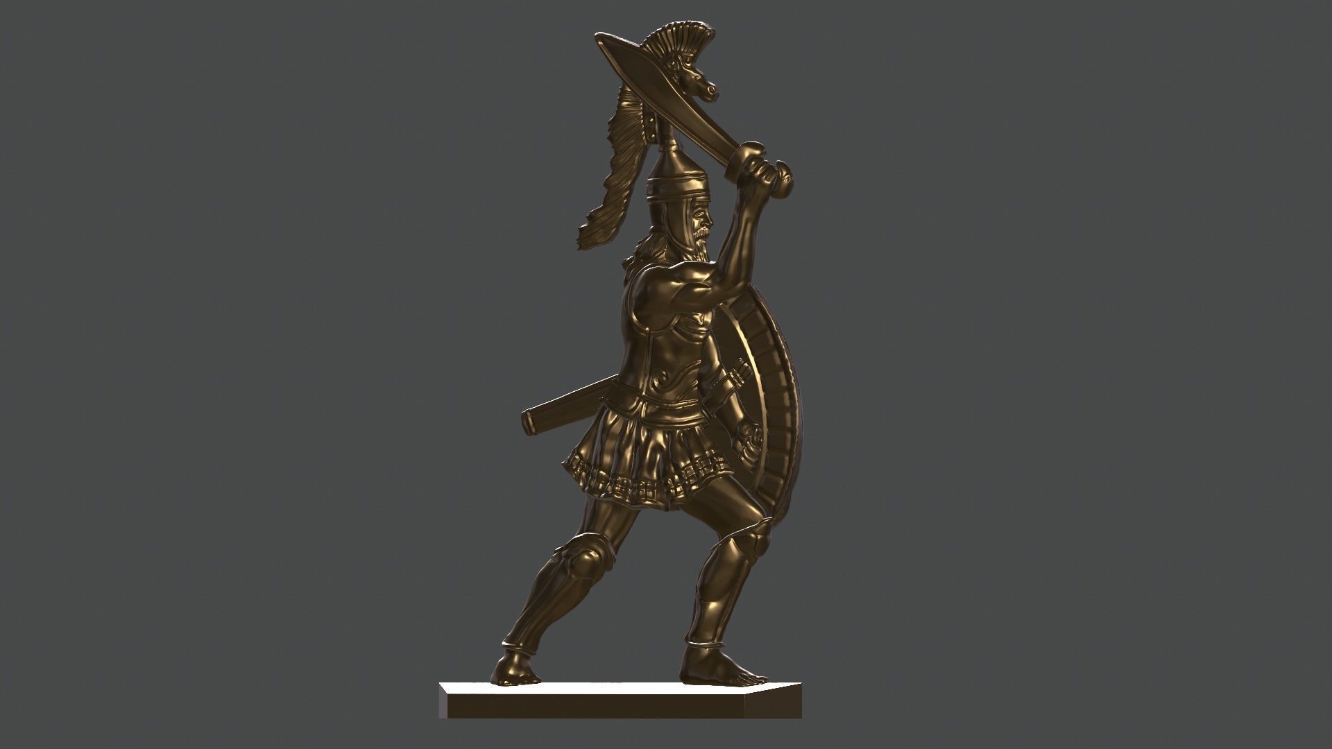 greek hoplite with sword 11 3D print model_27