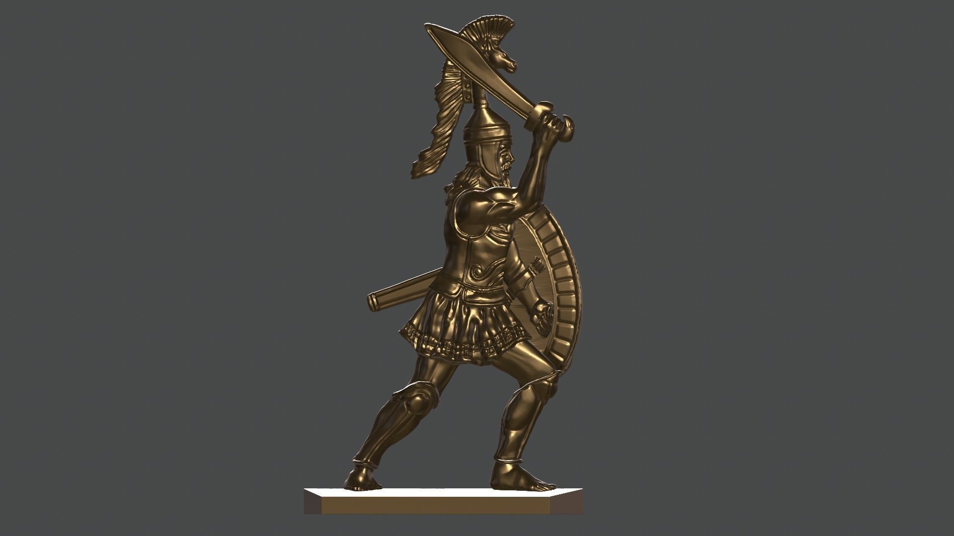 greek hoplite with sword 11 3D print model_28
