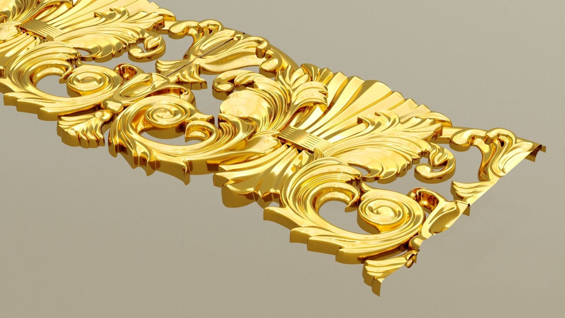 Molding decor 3d model  Low-poly 3D model_3