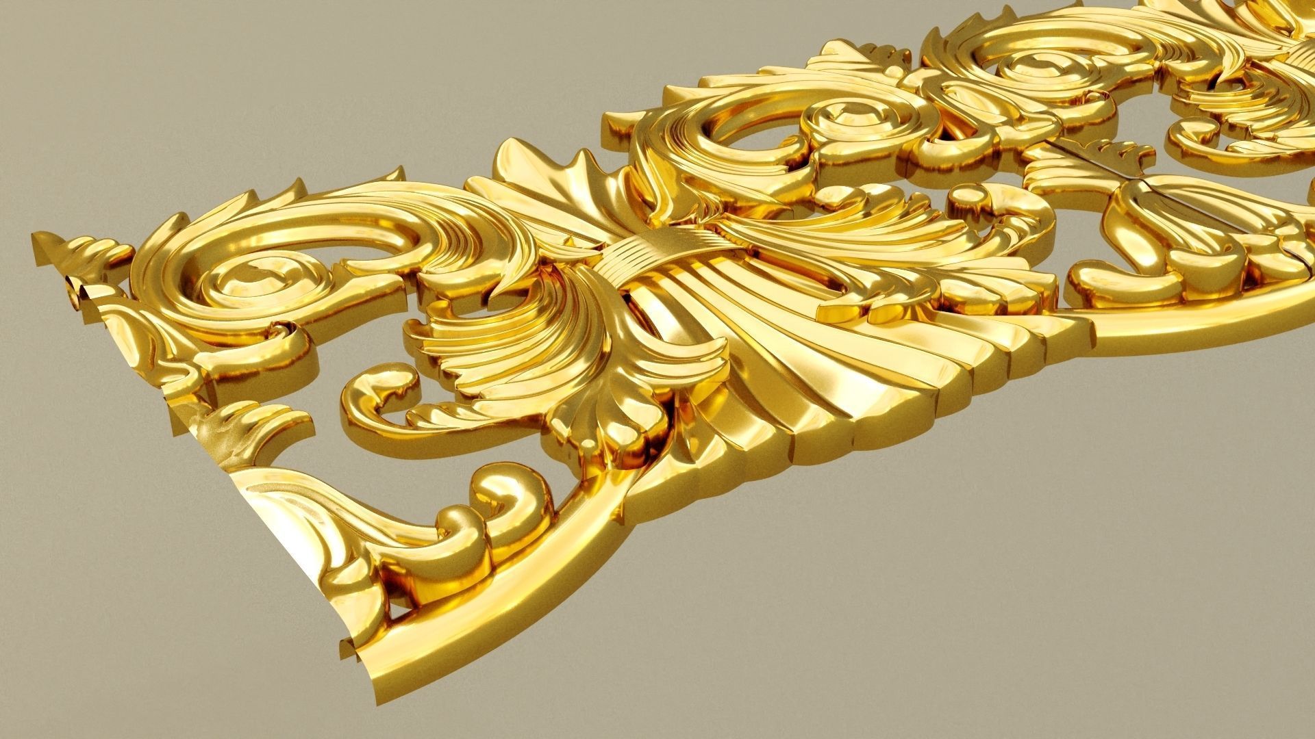 Molding decor 3d model  Low-poly 3D model_2