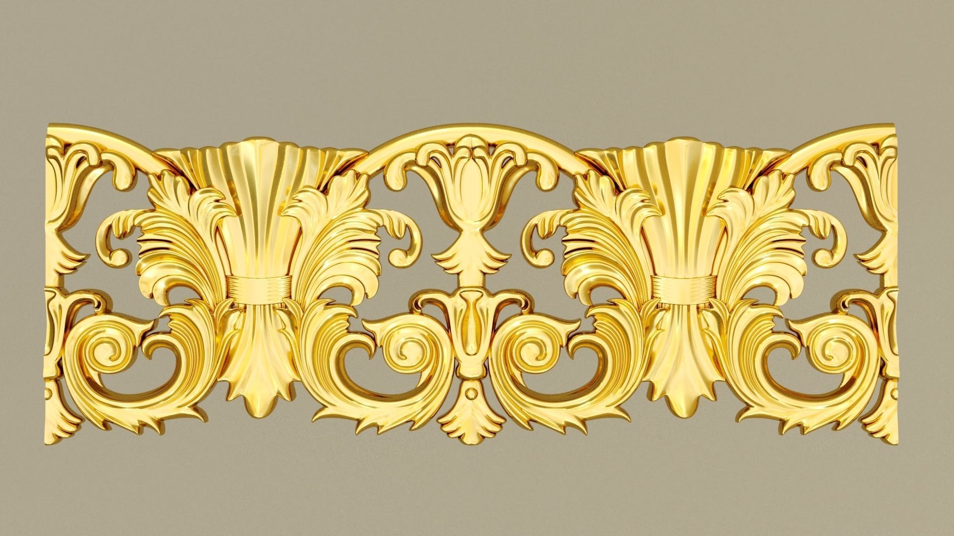 Molding decor 3d model  Low-poly 3D model_1