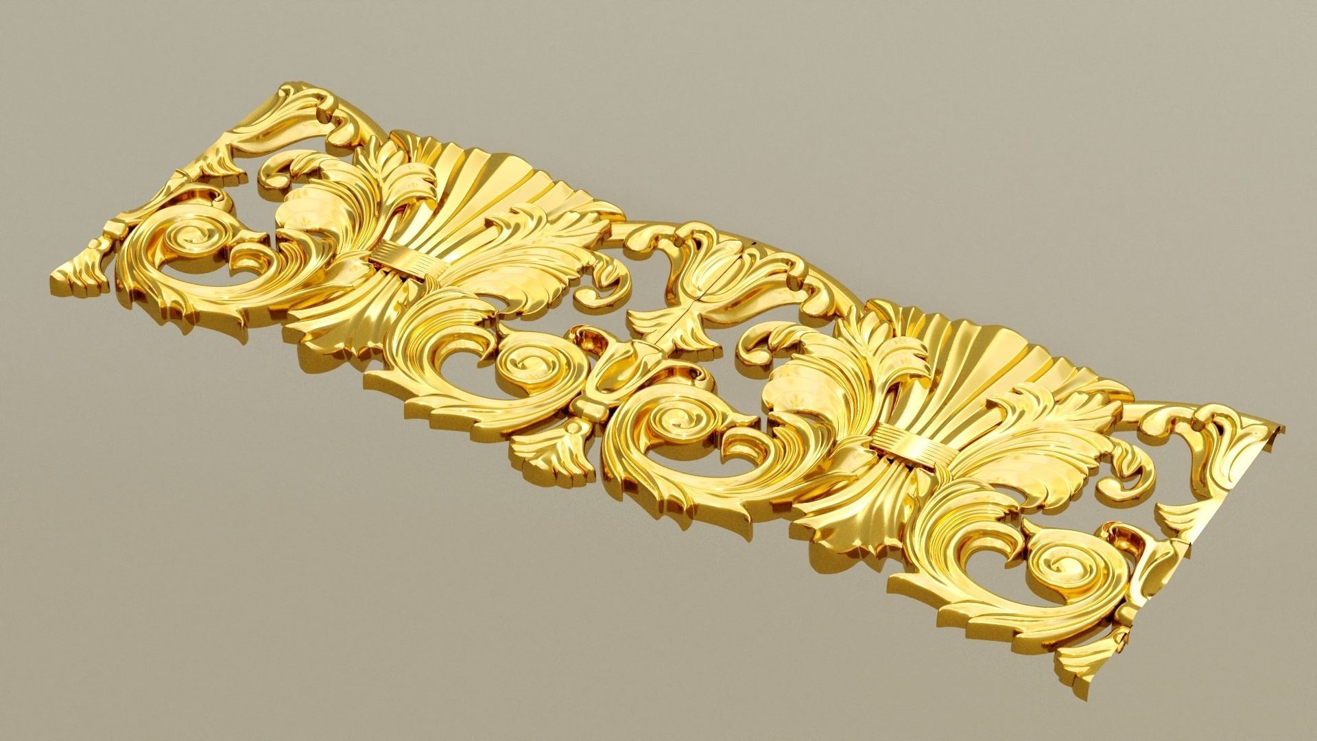 Molding decor 3d model  Low-poly 3D model_4