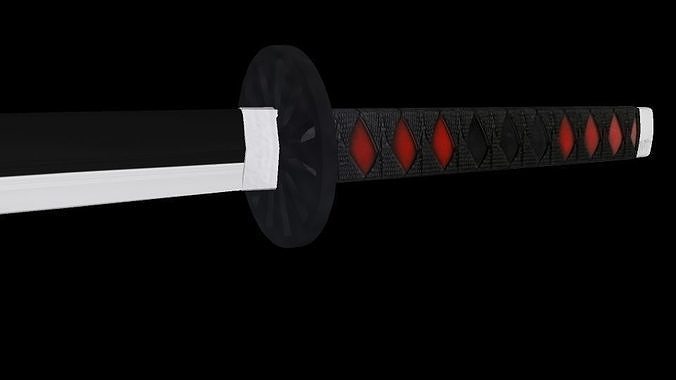 Kamado Tanjiro sword - Kimetsu no Yaiba 3D model  Low-poly 3D model