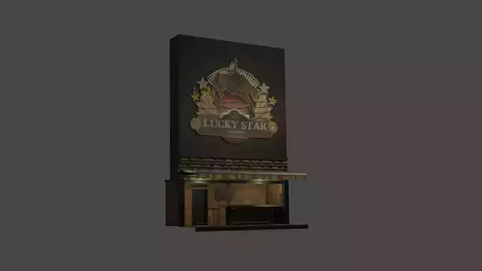 Thailand Gogo Bar Strip Club Building Low-poly 3D model
