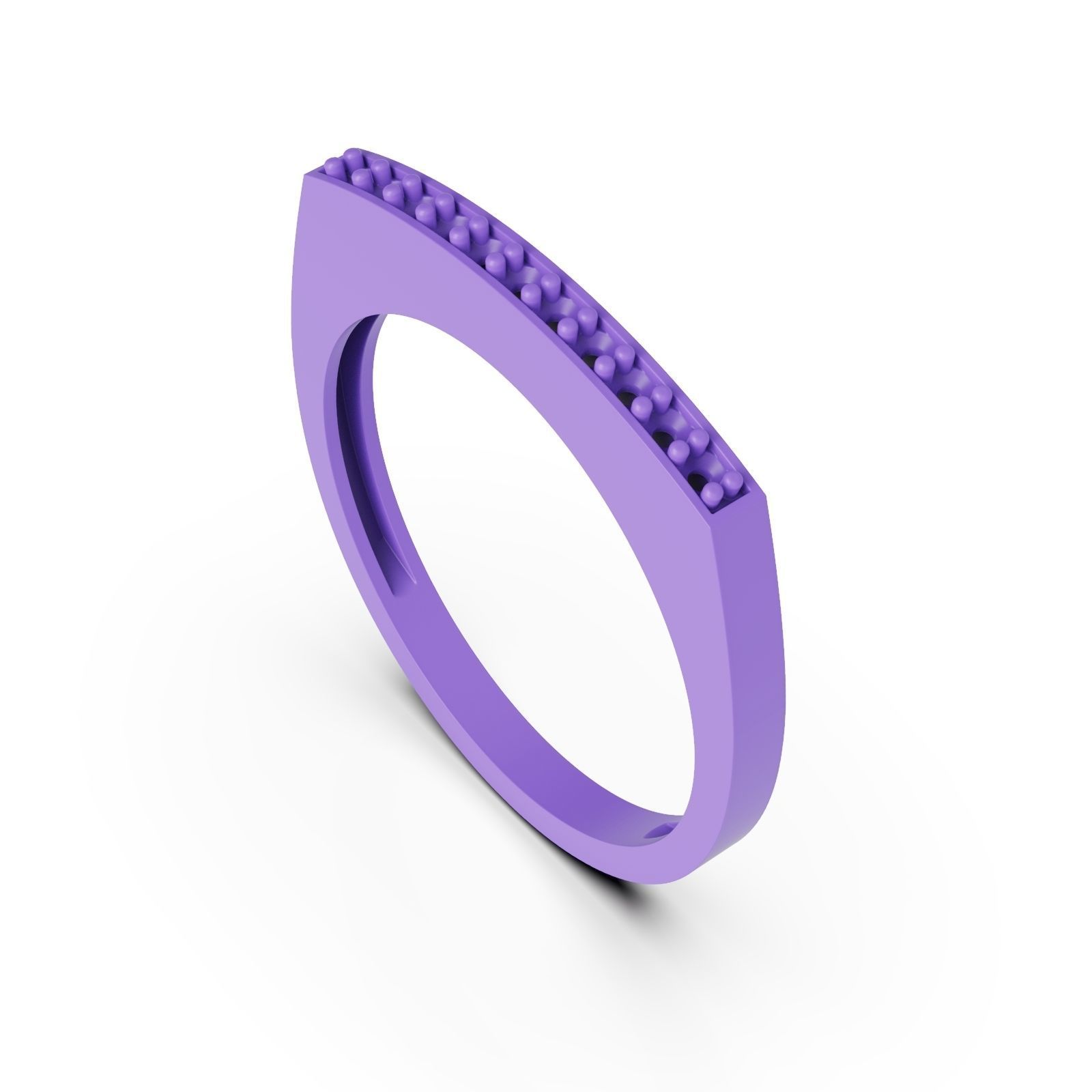 Gold ring line 3D print model_1
