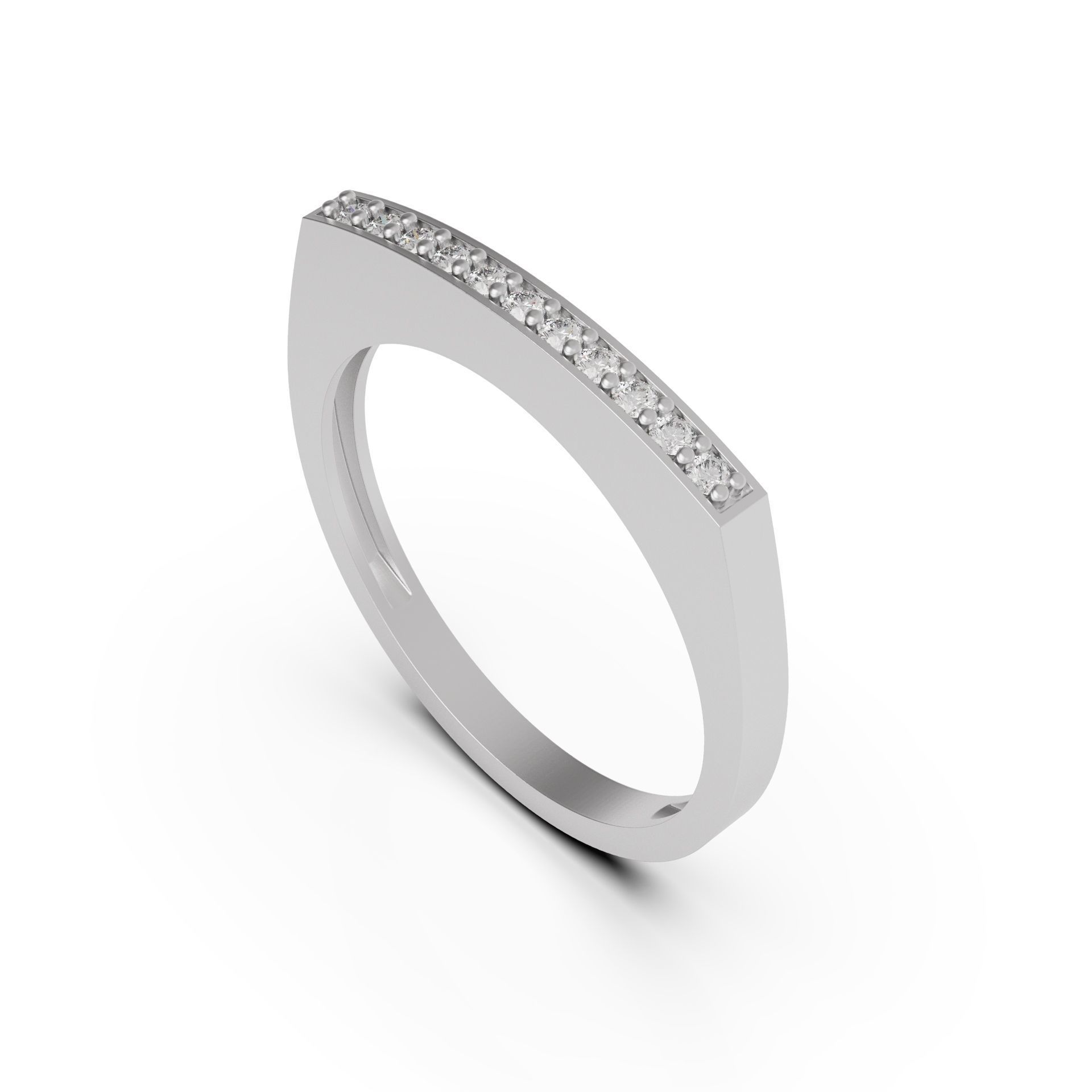 Gold ring line 3D print model_6