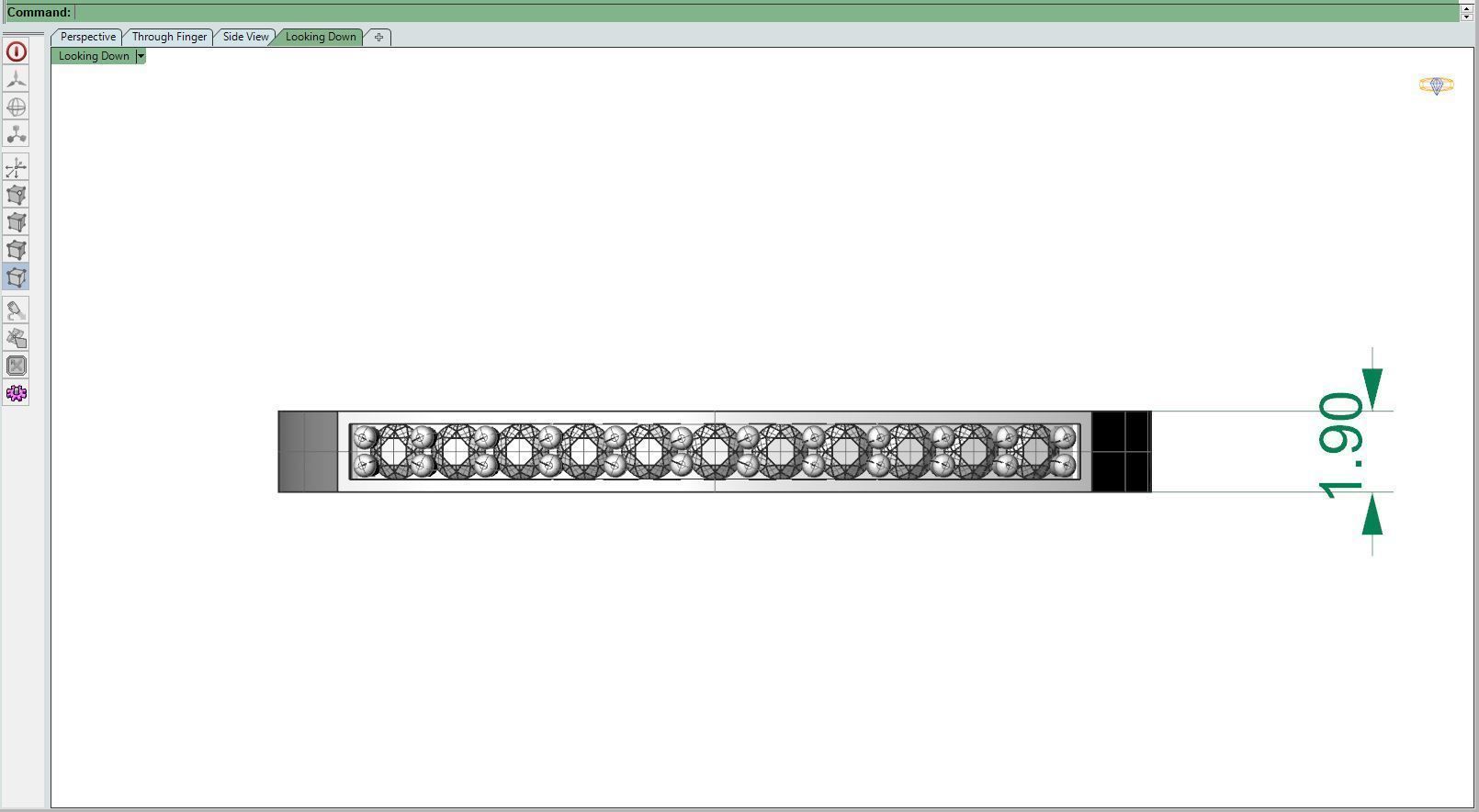 Gold ring line 3D print model_9