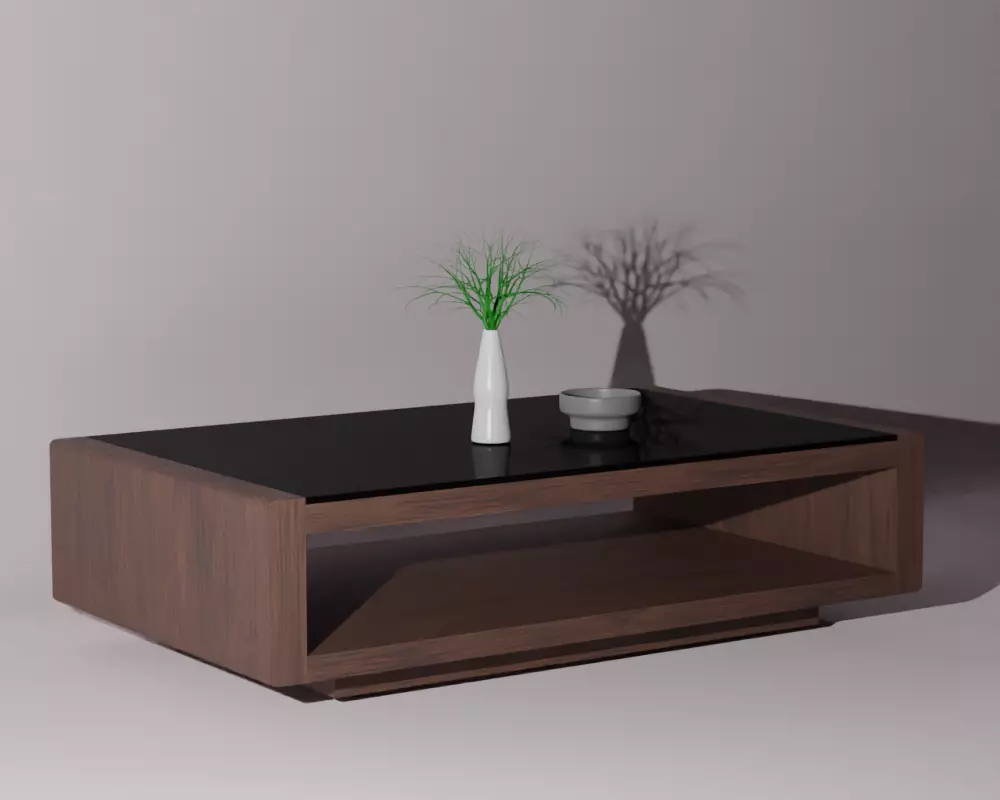 Coffee Table - livingroom Low-poly 3D model_0