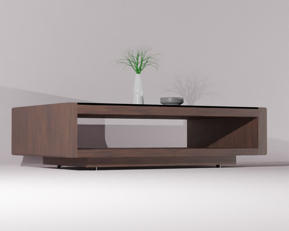 Coffee Table - livingroom Low-poly 3D model_1