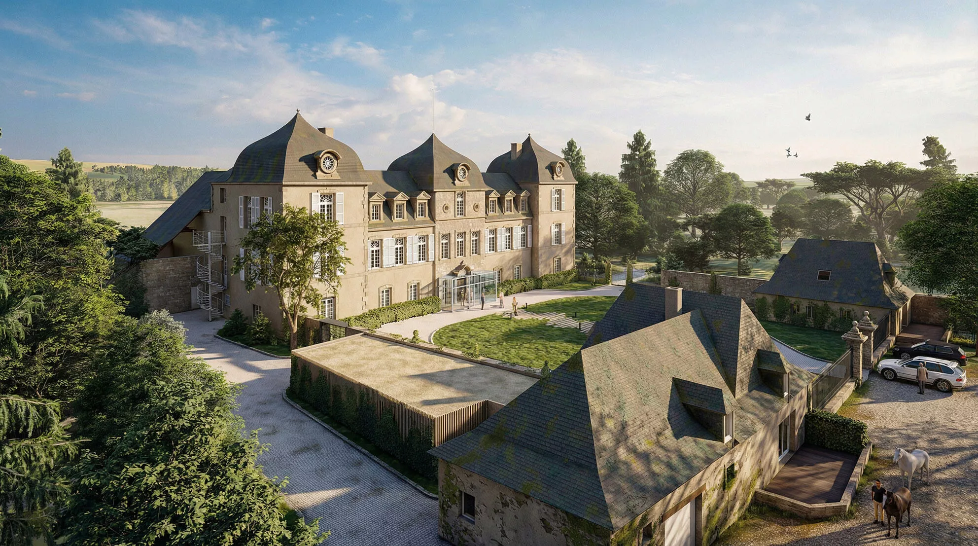French Chateau Onet Lumion 9 SketchUp 2023 Historic 3D model