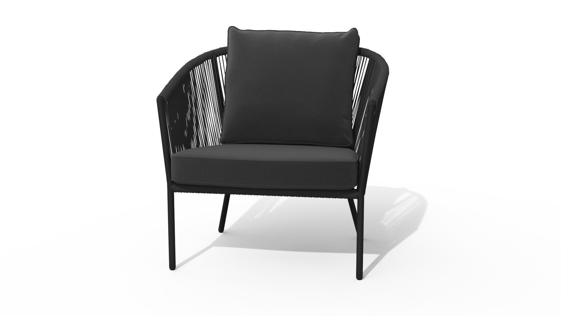 Corda Slate Gray Lounge Chair Low-poly 3D model_31
