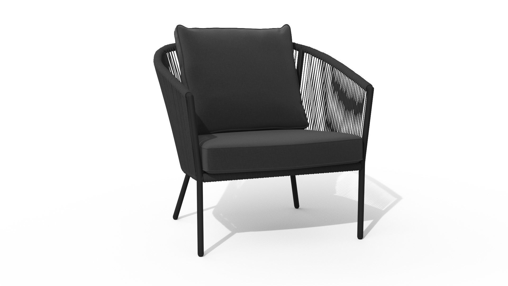 Corda Slate Gray Lounge Chair Low-poly 3D model_32