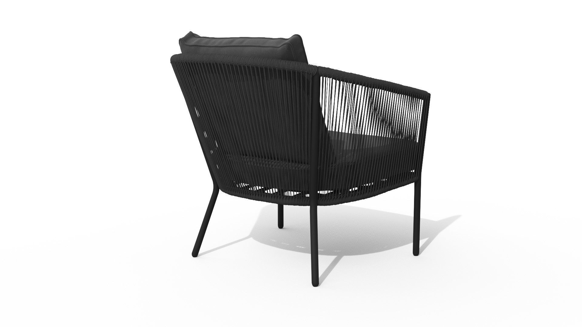 Corda Slate Gray Lounge Chair Low-poly 3D model_24