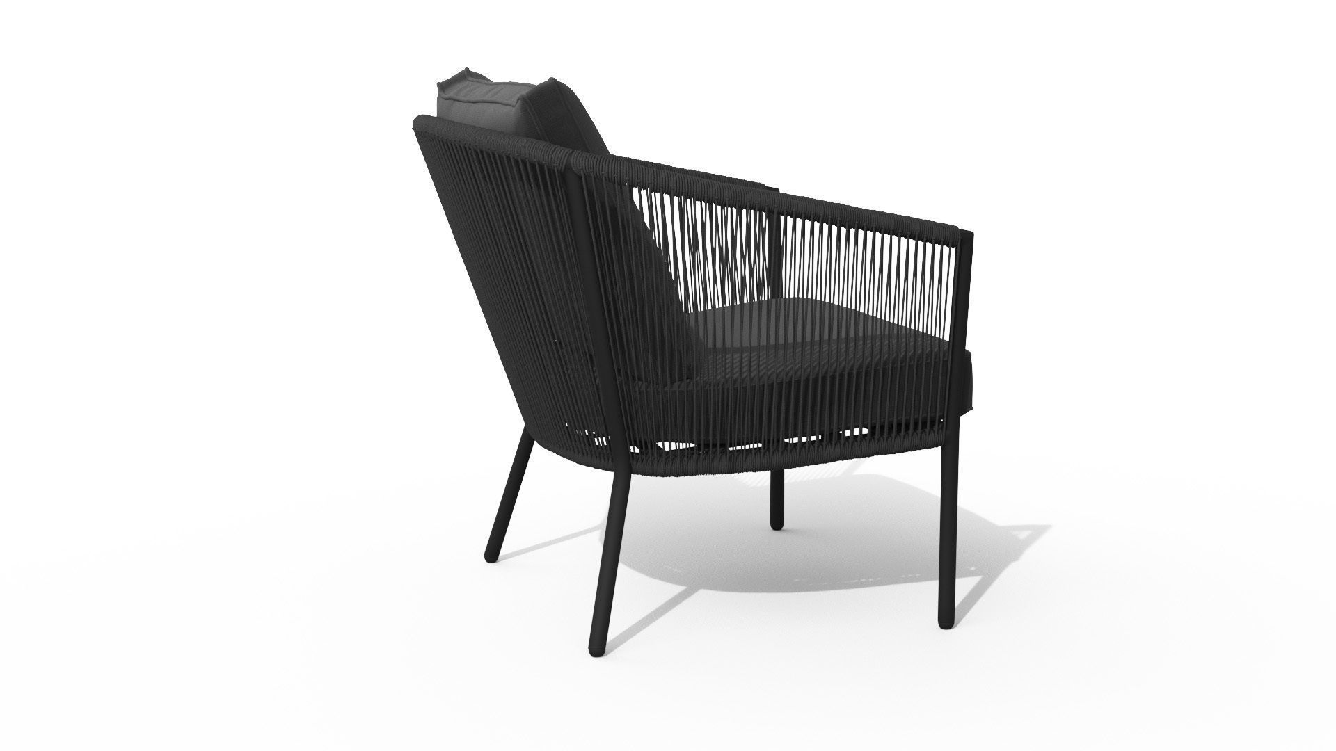Corda Slate Gray Lounge Chair Low-poly 3D model_23