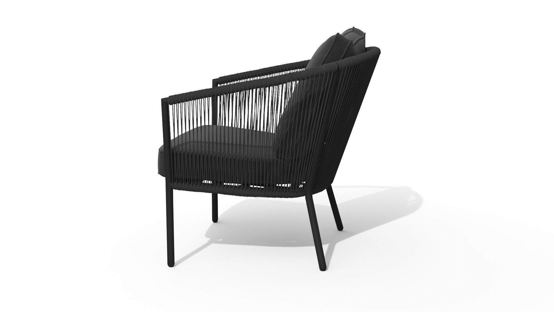 Corda Slate Gray Lounge Chair Low-poly 3D model_28