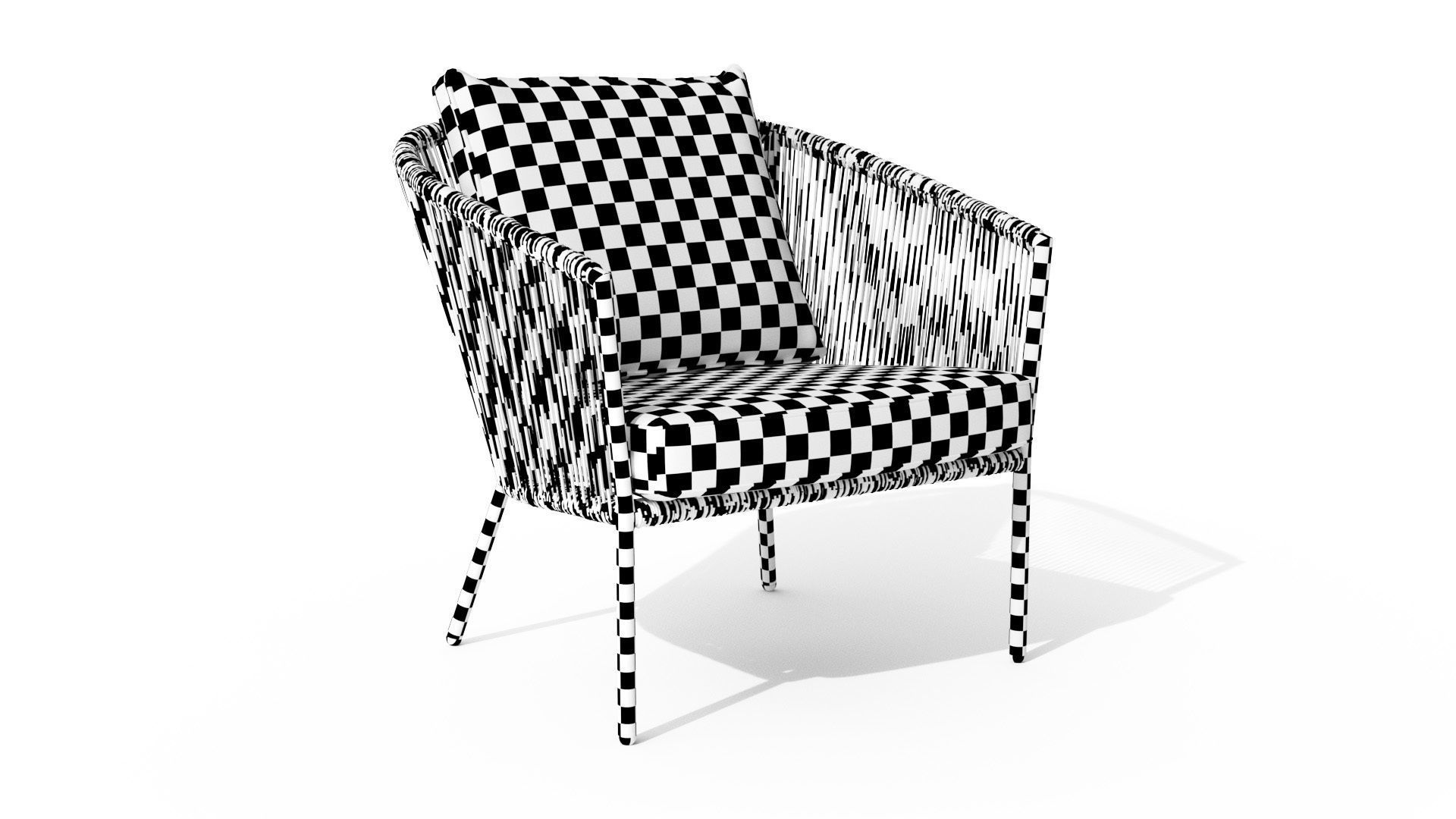 Corda Slate Gray Lounge Chair Low-poly 3D model_19