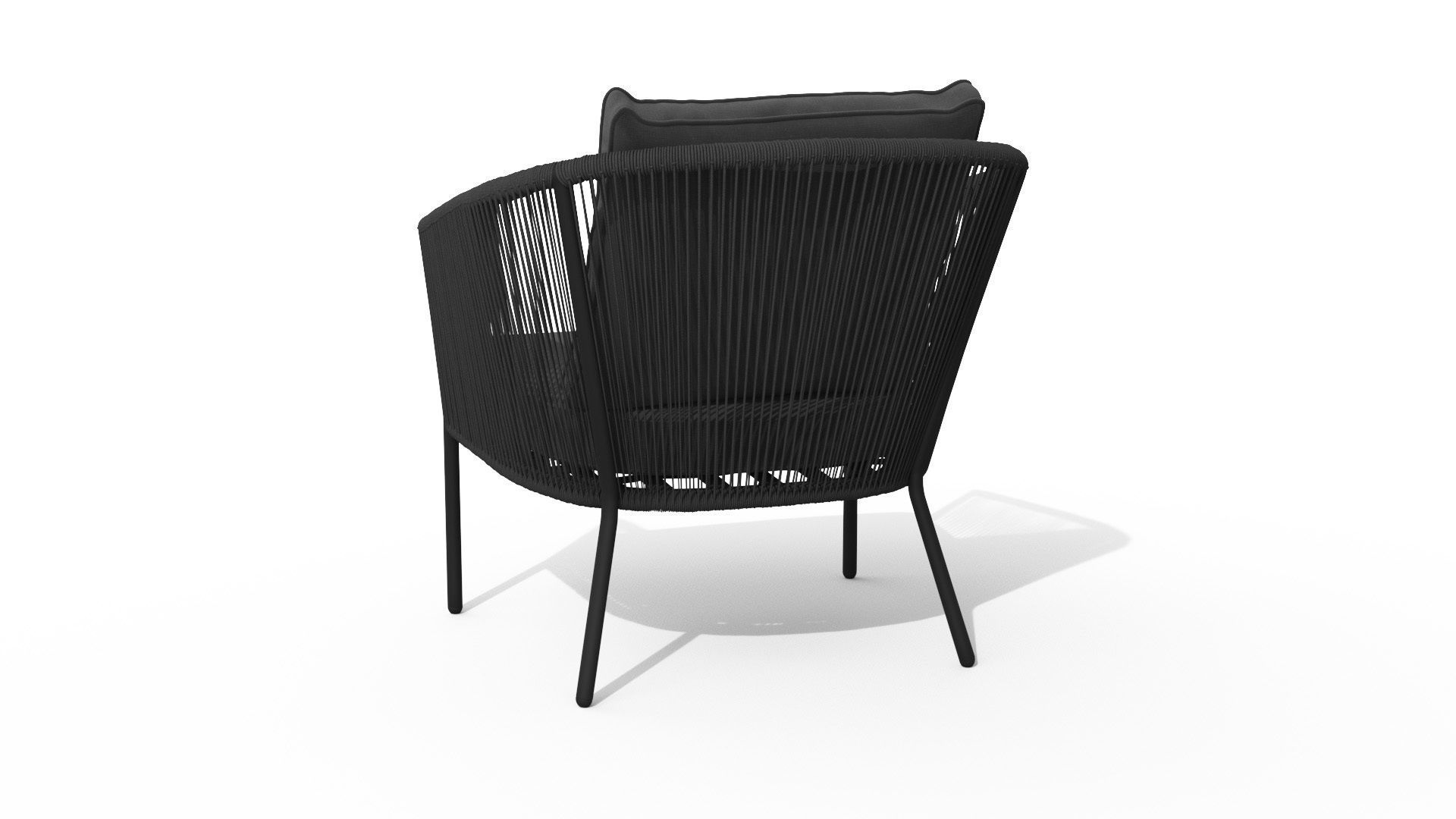 Corda Slate Gray Lounge Chair Low-poly 3D model_26
