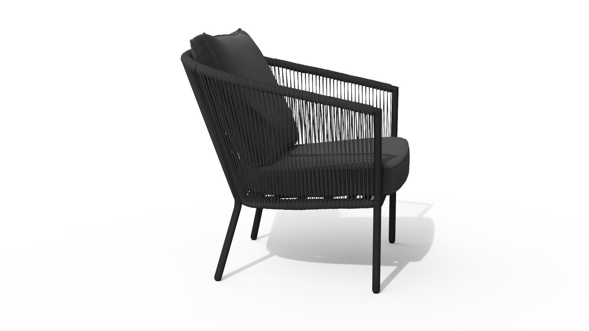 Corda Slate Gray Lounge Chair Low-poly 3D model_22