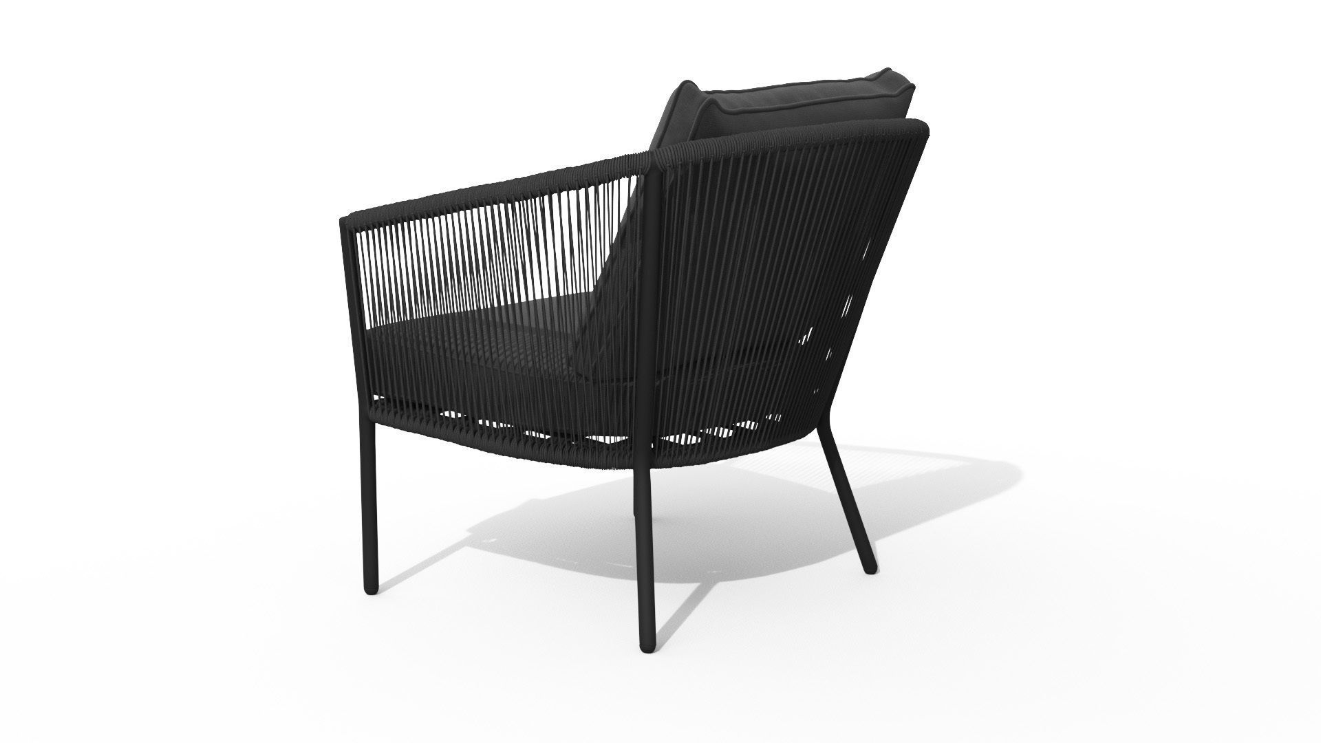 Corda Slate Gray Lounge Chair Low-poly 3D model_27