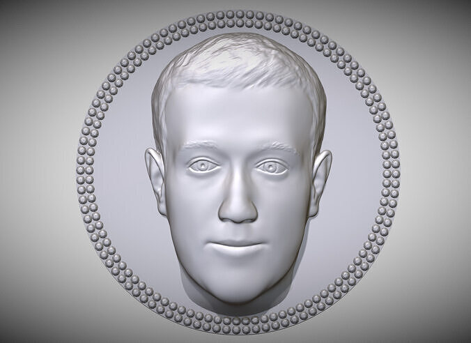 Mark Zuckerberg medallion pendant 3D printing ready stl obj 3D print model