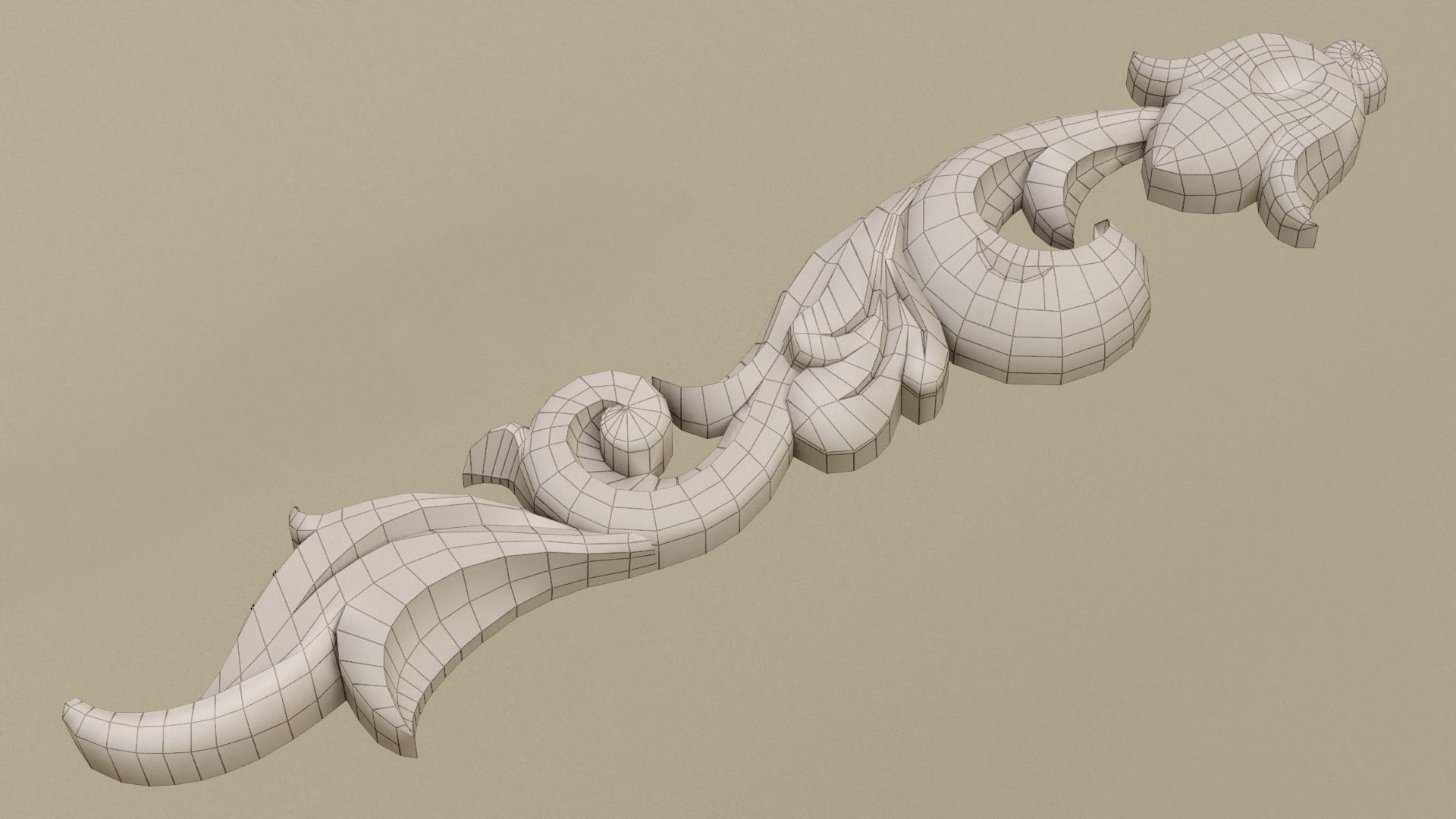 Pattern molding 3d model Low-poly 3D model_5