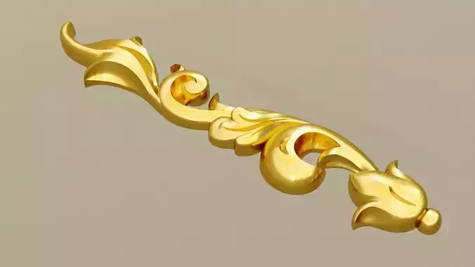 Pattern molding 3d model Low-poly 3D model