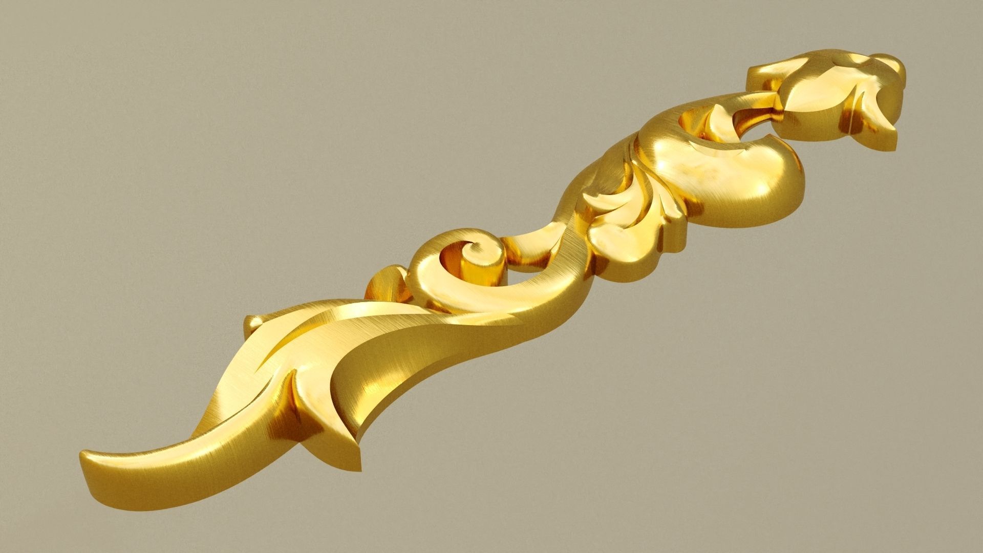 Pattern molding 3d model Low-poly 3D model_2