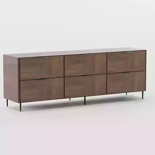 Cabinet Drawer Dresser - Walnut
