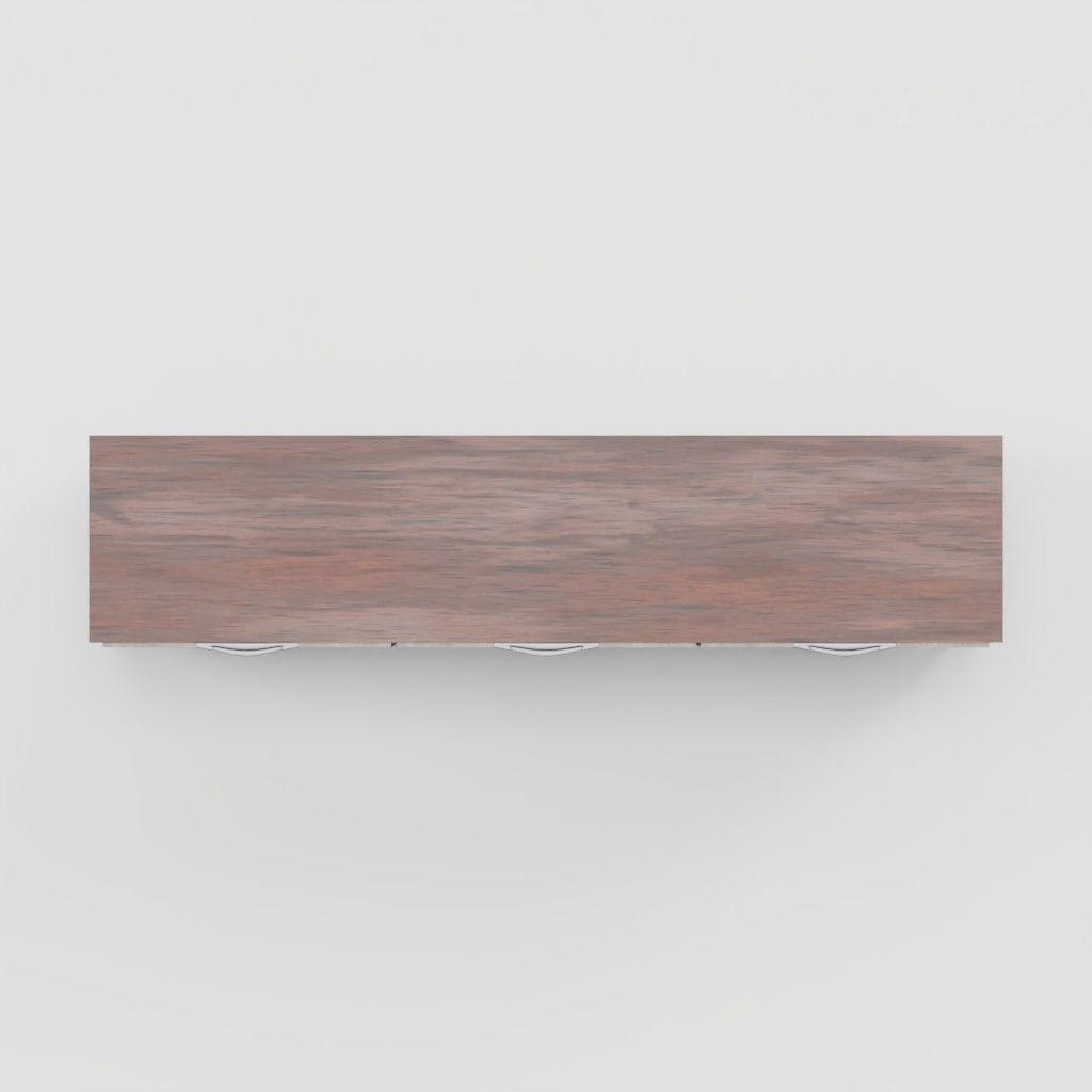 Cabinet Drawer Dresser - Walnut 3D model_3