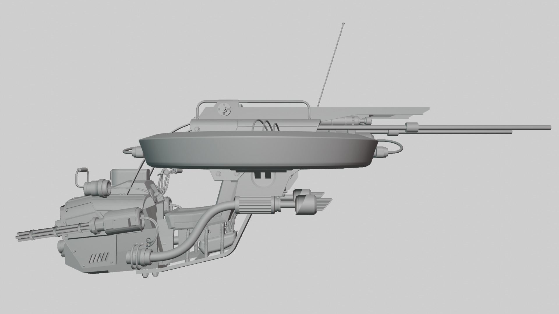 Drone robot with two wings Free 3D model_1