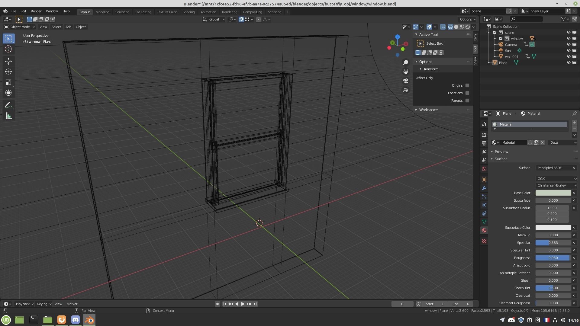 Window Low-poly 3D model_6