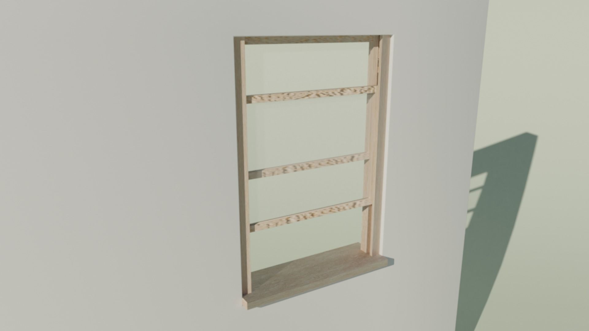 Window Low-poly 3D model_1