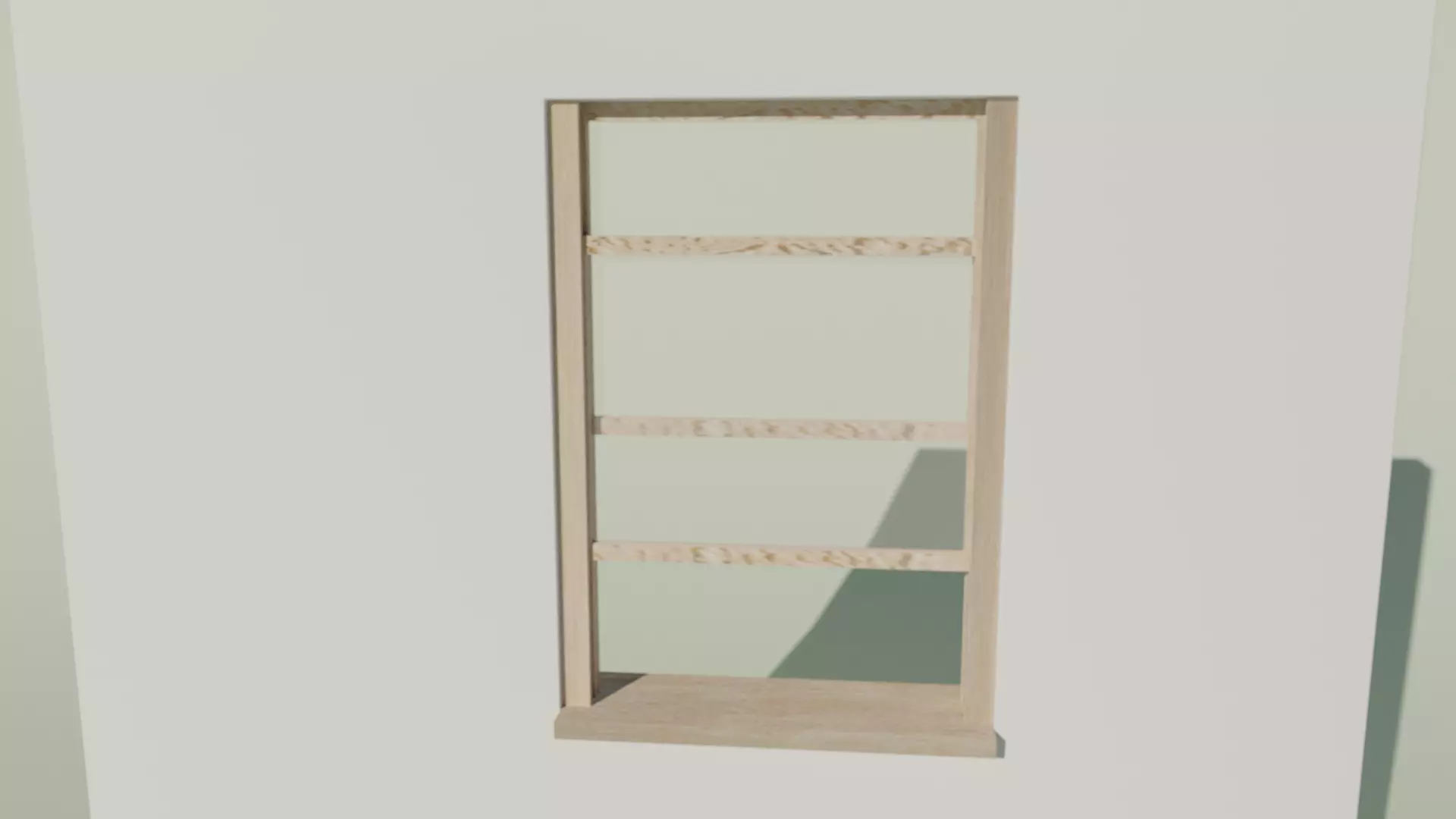 Window Low-poly 3D model_0
