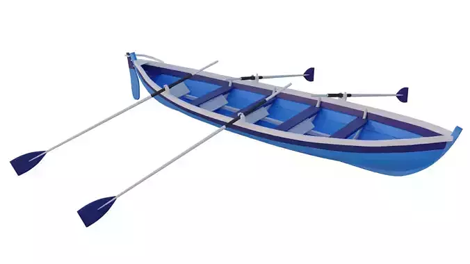 Boat -Skiff with oars
