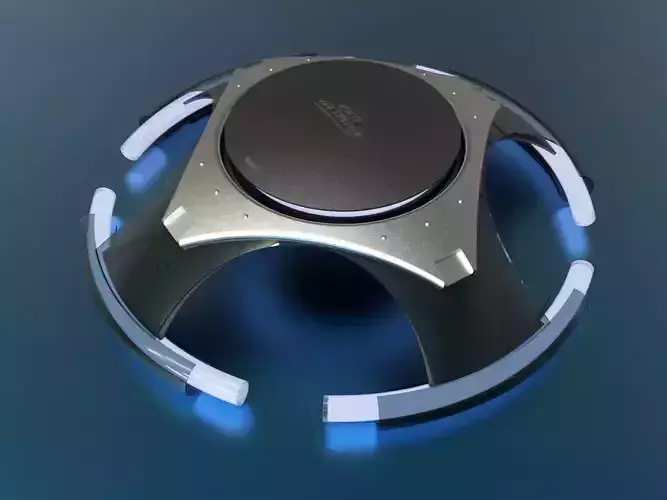 UFO concept mood lighting media player 3D modeling source