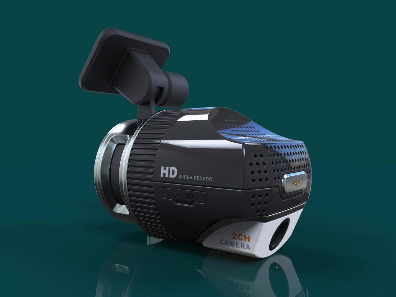 Vehicle black box design 3D modeling source 3D print model_12