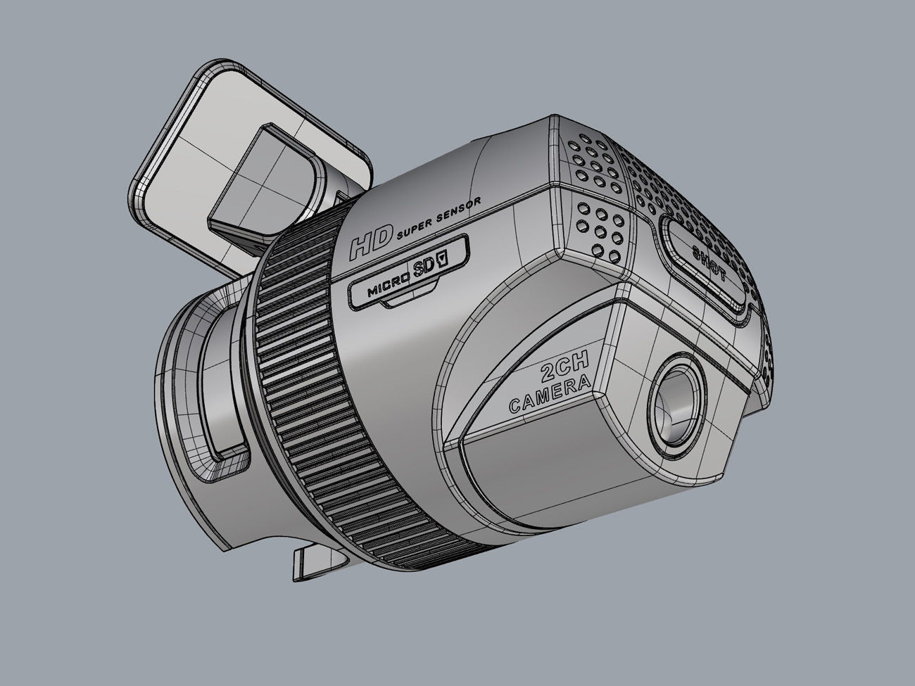 Vehicle black box design 3D modeling source 3D print model_2