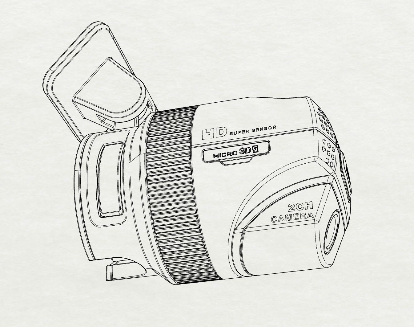 Vehicle black box design 3D modeling source 3D print model_9