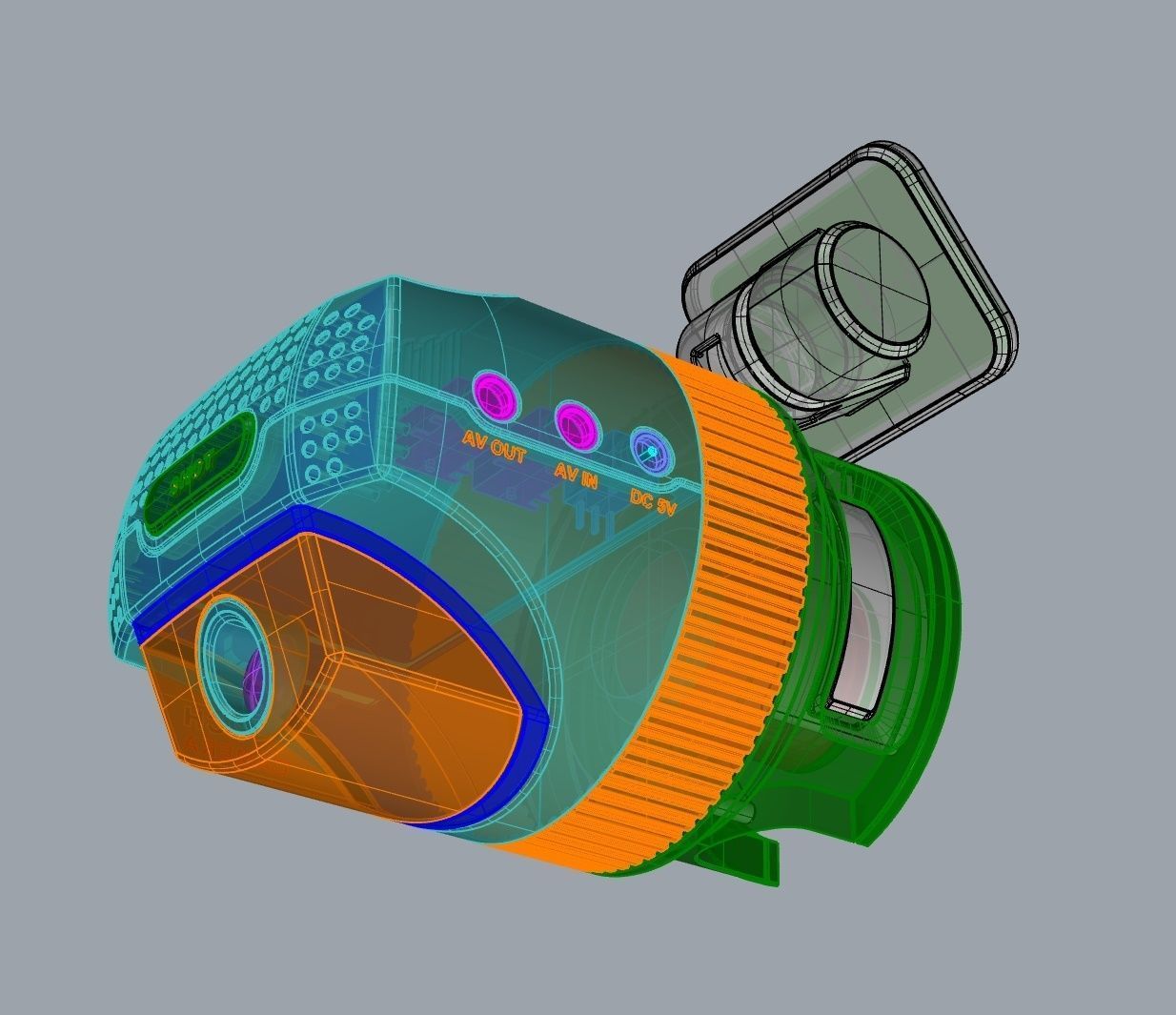 Vehicle black box design 3D modeling source 3D print model_7