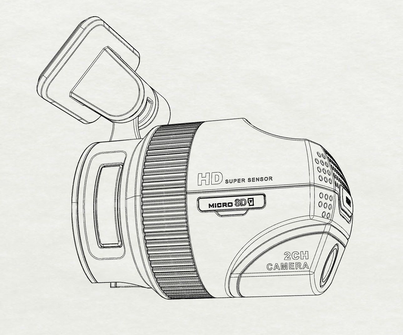 Vehicle black box design 3D modeling source 3D print model_10